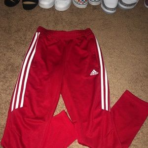 red adidas sweats. sz m (women)